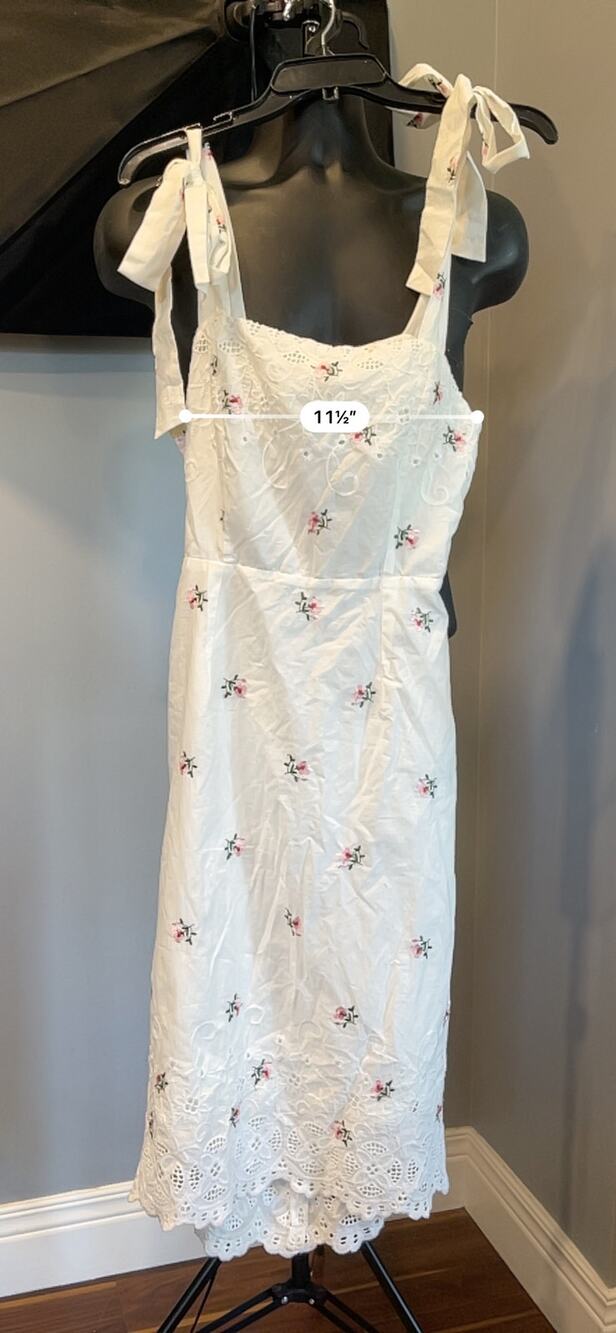 Yumi Kim Self Tie Back Cutout Midi Dress NWT size L